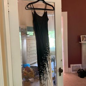 Black and white prom dress